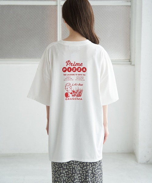 ROPE' PICNIC（ロペピクニック）の「【Prime PIZZA×ROPE' PICNIC】ビッグＴシャツ（Tシャツ/カットソー・レディース・グリーン/ダークグリーン/レッド/レッド系その他・38）」の6枚目の写真