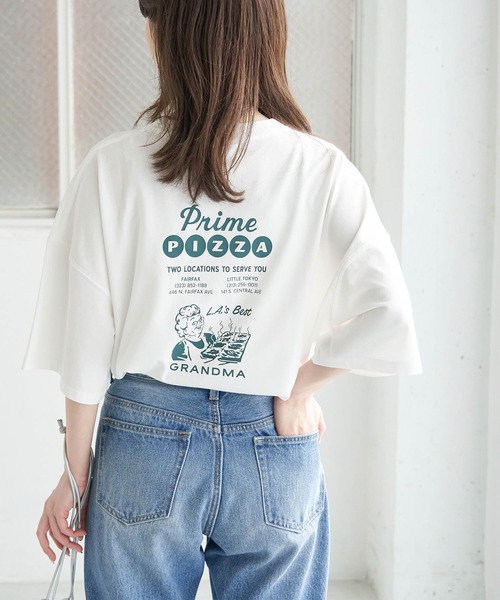 ROPE' PICNIC（ロペピクニック）の「【Prime PIZZA×ROPE' PICNIC】ビッグＴシャツ（Tシャツ/カットソー・レディース・グリーン/ダークグリーン/レッド/レッド系その他・38）」の14枚目の写真