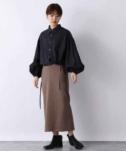 JEANASIS（ジーナシス）の「ジャガードチェックナロースカート/959365（スカート・レディース・ブラウン系その他/ブルー系その他/ホワイト系その他・FREE）」の13枚目の写真