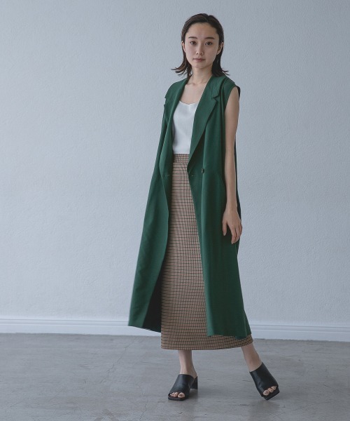 JEANASIS（ジーナシス）の「ジャガードチェックナロースカート/959365（スカート・レディース・ブラウン系その他/ブルー系その他/ホワイト系その他・FREE）」の15枚目の写真