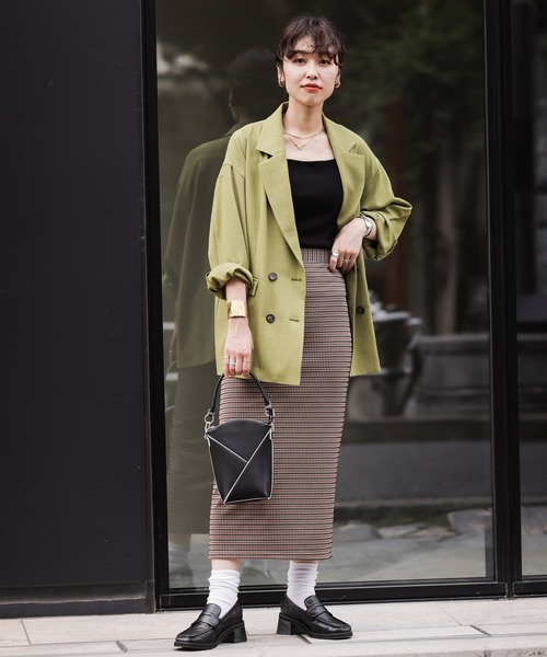 JEANASIS（ジーナシス）の「ジャガードチェックナロースカート/959365（スカート・レディース・ブラウン系その他/ブルー系その他/ホワイト系その他・FREE）」の17枚目の写真