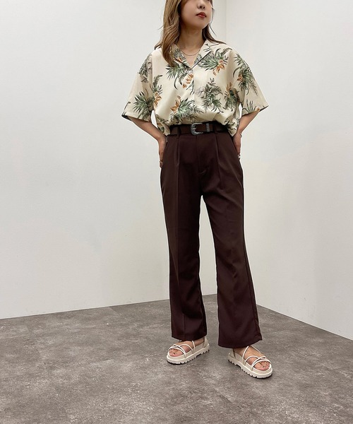 apres jour mignon（アプレジュールミニョン）の「アロハシャツ【ZOZOTOWN限定アイテム】（シャツ/ブラウス・レディース・アイボリー/ブラック/ネイビー・フリー/X-LARGE）」の8枚目の写真