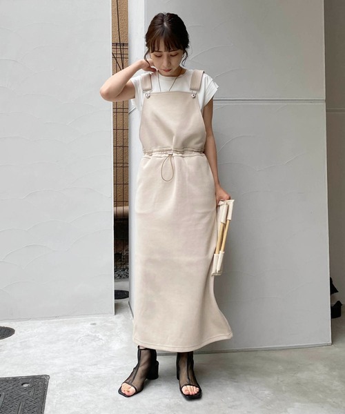 CAPRICIEUX LE'MAGE(カプリシューレマージュ)の「〈WEB・一部店舗限定〉大人カットジャンスカ(ジャンパースカート・レディース・ブラック/ベージュ・FREE)」の13枚目の写真