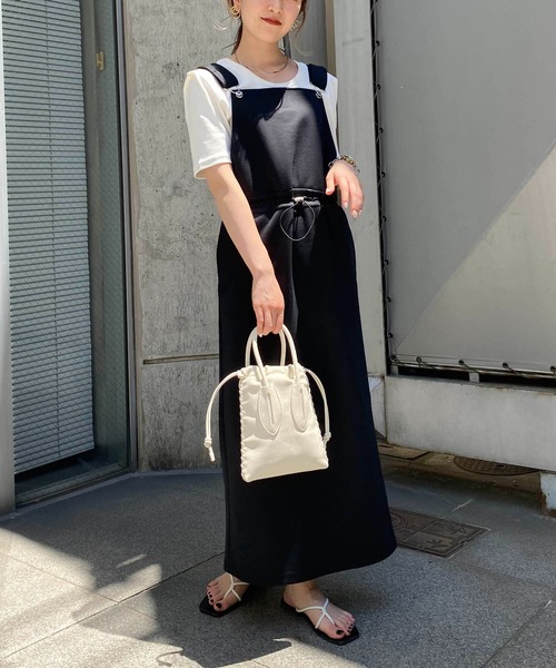 CAPRICIEUX LE'MAGE(カプリシューレマージュ)の「〈WEB・一部店舗限定〉大人カットジャンスカ(ジャンパースカート・レディース・ブラック/ベージュ・FREE)」の20枚目の写真