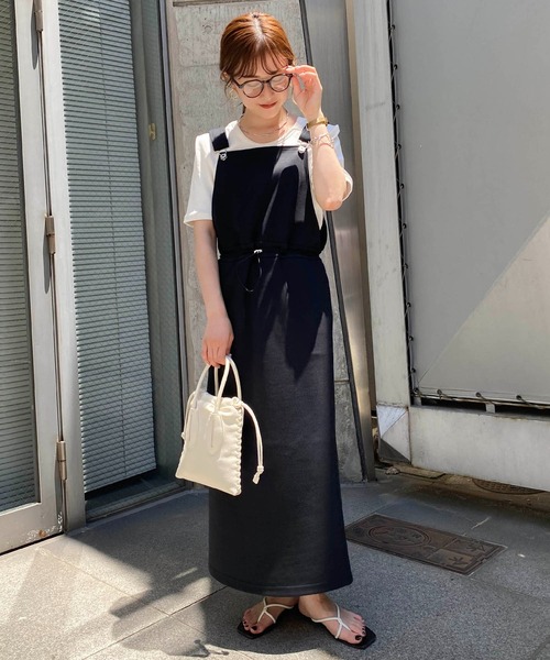CAPRICIEUX LE'MAGE(カプリシューレマージュ)の「〈WEB・一部店舗限定〉大人カットジャンスカ(ジャンパースカート・レディース・ブラック/ベージュ・FREE)」の22枚目の写真