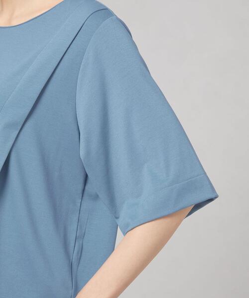 closet story（クローゼットストーリー）の「＜closet story＞サイドキリカエ クルーネック カットソー（Tシャツ/カットソー・レディース・ホワイト/ブラック/ロイヤルブルー・FREE）」の9枚目の写真