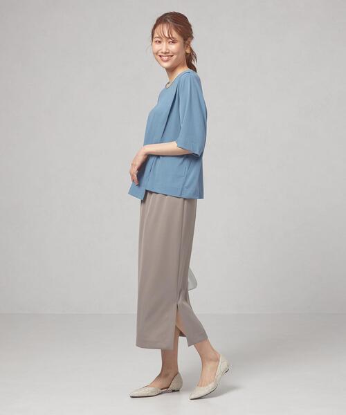 closet story（クローゼットストーリー）の「＜closet story＞サイドキリカエ クルーネック カットソー（Tシャツ/カットソー・レディース・ホワイト/ブラック/ロイヤルブルー・FREE）」の13枚目の写真