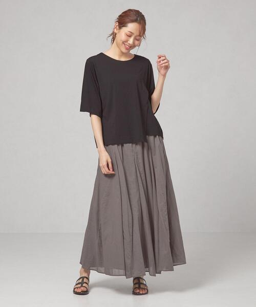 closet story（クローゼットストーリー）の「＜closet story＞サイドキリカエ クルーネック カットソー（Tシャツ/カットソー・レディース・ホワイト/ブラック/ロイヤルブルー・FREE）」の15枚目の写真