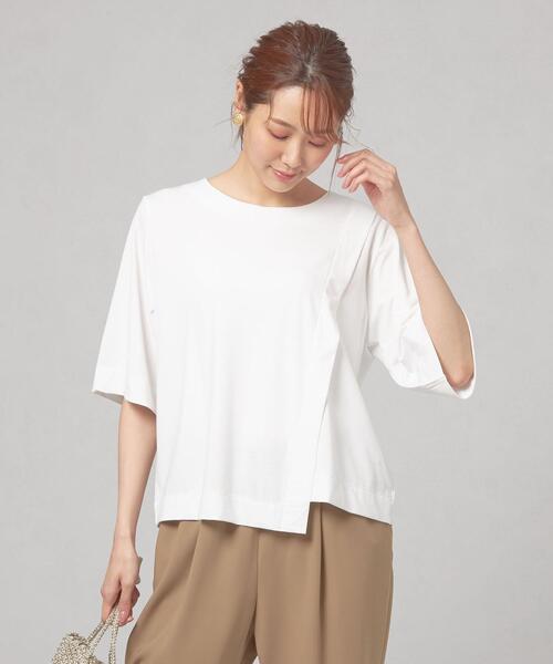 closet story（クローゼットストーリー）の「＜closet story＞サイドキリカエ クルーネック カットソー（Tシャツ/カットソー・レディース・ホワイト/ブラック/ロイヤルブルー・FREE）」の16枚目の写真