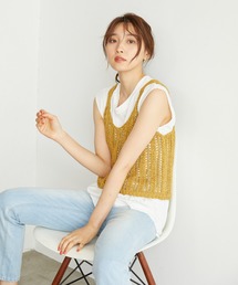 Rewde | テープヤーンビスチェＴシャツセット（1R15-L902924）(Tシャツ/カットソー)