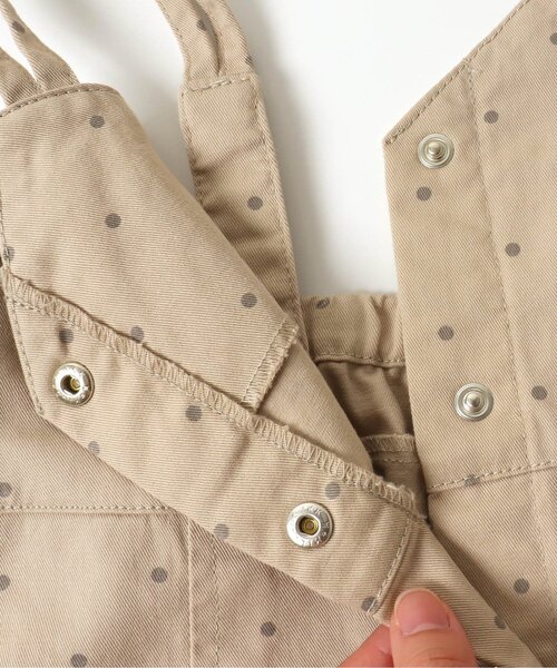 apres les cours(アプレレクール)の「/Vカットフロントボタンジャンパースカート(ジャンパースカート・キッズ・ブラウン/ドット・80/90/100/110/120/130/140)」の9枚目の写真