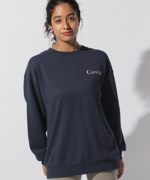 BAYFLOW(ベイフロー)の「ロゴクルースウェット(Tシャツ/カットソー・レディース・ホワイト/ベージュ/パープル/ネイビー・FREE)」の1枚目の写真