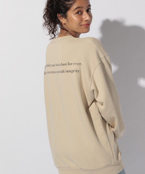 BAYFLOW(ベイフロー)の「ロゴクルースウェット(Tシャツ/カットソー・レディース・ホワイト/ベージュ/パープル/ネイビー・FREE)」の20枚目の写真