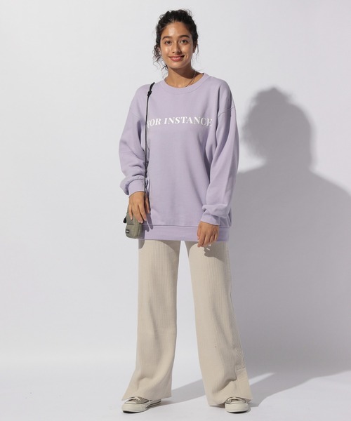 BAYFLOW(ベイフロー)の「ロゴクルースウェット(Tシャツ/カットソー・レディース・ホワイト/ベージュ/パープル/ネイビー・FREE)」の14枚目の写真