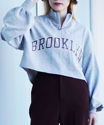 DuKKah | Dukkah/【低身長向け】カレッジハーフジップショートスウェット(スウェット)