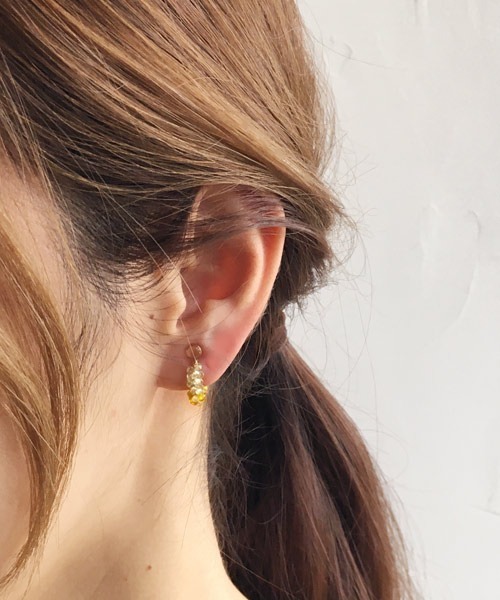 14kgfカラーオパールつぶつぶピアス/イヤリング 14kgfカラーオパールつぶつぶピアス/イヤリング