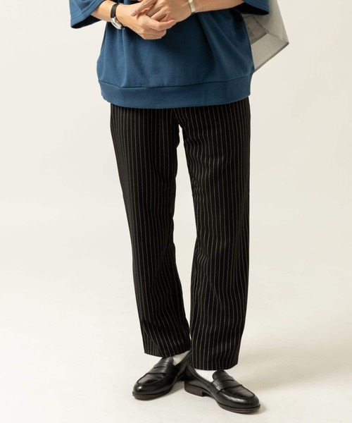 ITEMS URBANRESEARCH（アイテムズ アーバンリサーチ）の「TRストレッチ ストライプイージーパンツ（その他パンツ・メンズ・ブラック/ブラウン/グレー・MEDIUM/LARGE）」の17枚目の写真