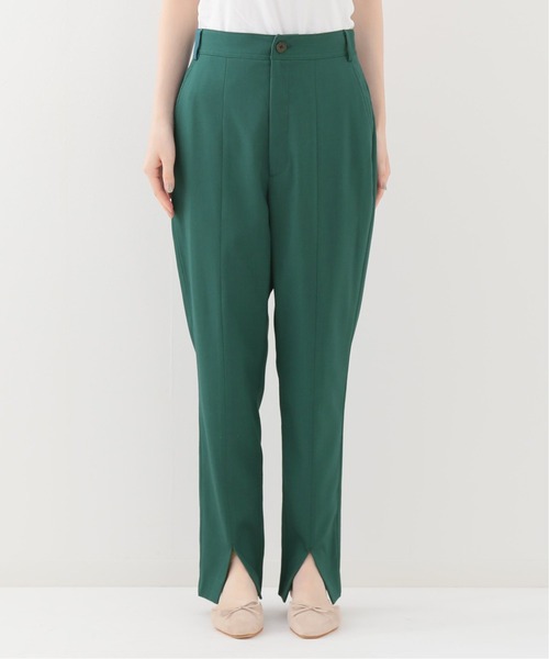 SLOBE IENA（スローブイエナ）の「フロントスリットテーパードパンツ【手洗い可能】◆（その他パンツ・レディース・チャコールグレー/ベージュ/グリーン・38/36）」の10枚目の写真