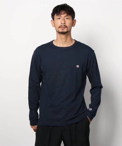Champion(チャンピオン)の「チャンピオン LONG SLEEVE T-SHIRT_(Tシャツ/カットソー・メンズ・ブラック/ブルー/ホワイト/ネイビー・LL/M/L/S)」の1枚目の写真