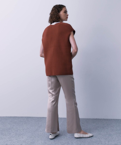 STUNNING LURE（スタニングルアー）の「オーバーニットベスト（ベスト・レディース・ライトグレー/ライトブラウン/ライトベージュ/ライトブルー・SMALL/MEDIUM）」の7枚目の写真