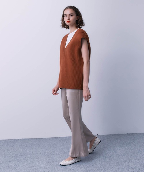 STUNNING LURE（スタニングルアー）の「オーバーニットベスト（ベスト・レディース・ライトグレー/ライトブラウン/ライトベージュ/ライトブルー・SMALL/MEDIUM）」の14枚目の写真