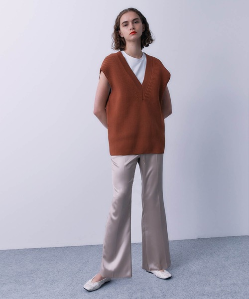 STUNNING LURE（スタニングルアー）の「オーバーニットベスト（ベスト・レディース・ライトグレー/ライトブラウン/ライトベージュ/ライトブルー・SMALL/MEDIUM）」の11枚目の写真