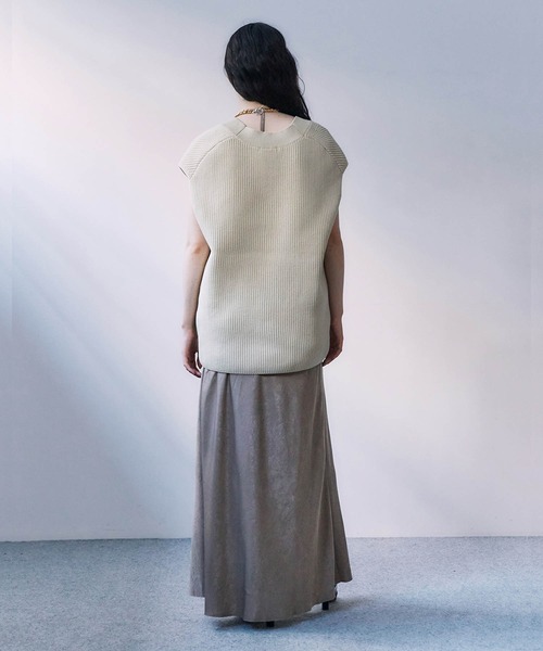 STUNNING LURE（スタニングルアー）の「オーバーニットベスト（ベスト・レディース・ライトグレー/ライトブラウン/ライトベージュ/ライトブルー・SMALL/MEDIUM）」の17枚目の写真