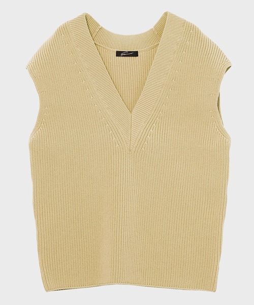 STUNNING LURE（スタニングルアー）の「オーバーニットベスト（ベスト・レディース・ライトグレー/ライトブラウン/ライトベージュ/ライトブルー・SMALL/MEDIUM）」の8枚目の写真