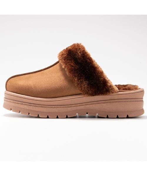 GeeRA(ジーラ)の「あったかボア付厚底ミュール(サンダル・レディース・ベージュ/レオパード/ブラック/グレー/ライトベージュ・LARGE/MEDIUM/X-LARGE/SMALL)」の7枚目の写真