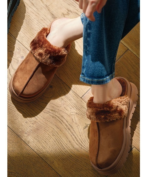 GeeRA(ジーラ)の「あったかボア付厚底ミュール(サンダル・レディース・ベージュ/レオパード/ブラック/グレー/ライトベージュ・LARGE/MEDIUM/X-LARGE/SMALL)」の12枚目の写真