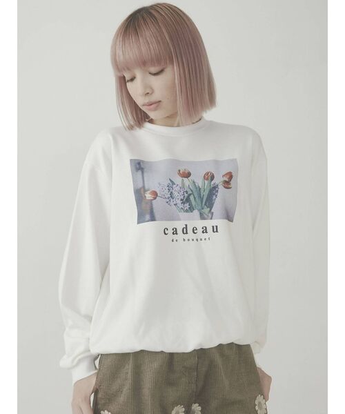 merry jenny（メリージェニー）の「bouquet トレーナー（スウェット・レディース・ブラック/オフホワイト・FREE）」の5枚目の写真