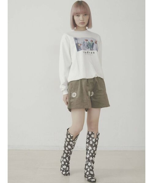 merry jenny（メリージェニー）の「bouquet トレーナー（スウェット・レディース・ブラック/オフホワイト・FREE）」の8枚目の写真