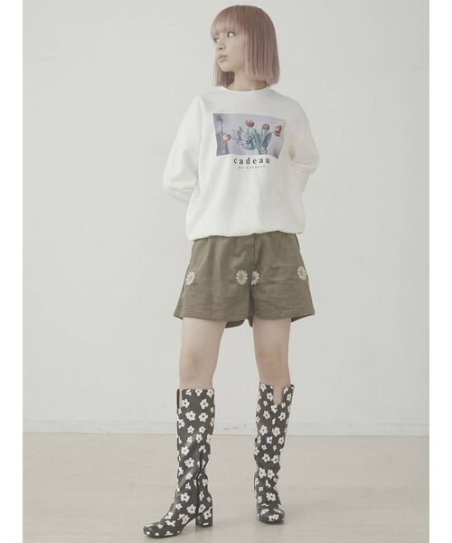 merry jenny（メリージェニー）の「bouquet トレーナー（スウェット・レディース・ブラック/オフホワイト・FREE）」の9枚目の写真