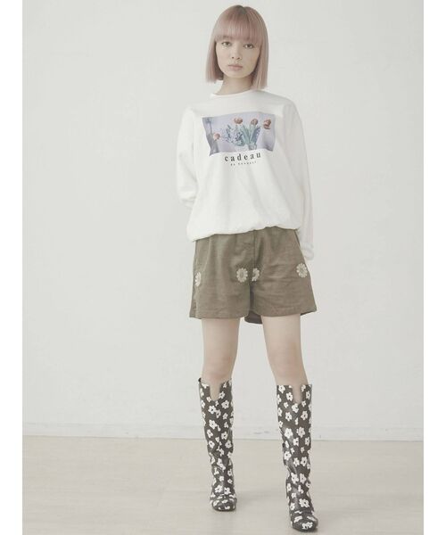 merry jenny（メリージェニー）の「bouquet トレーナー（スウェット・レディース・ブラック/オフホワイト・FREE）」の10枚目の写真