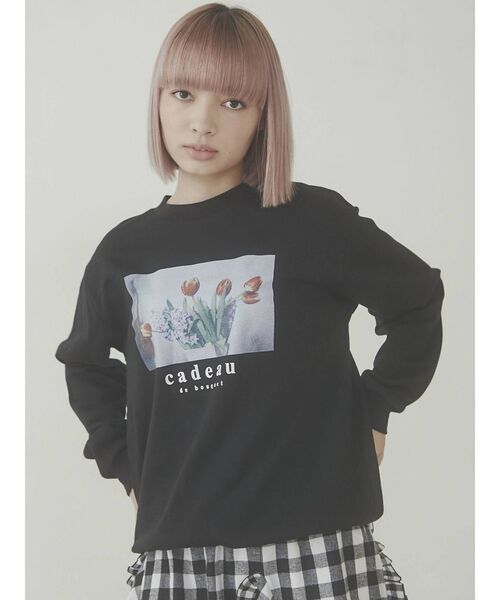 merry jenny（メリージェニー）の「bouquet トレーナー（スウェット・レディース・ブラック/オフホワイト・FREE）」の12枚目の写真