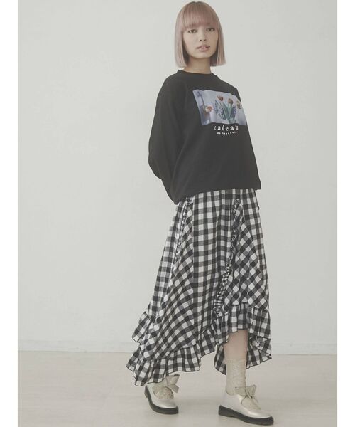 merry jenny（メリージェニー）の「bouquet トレーナー（スウェット・レディース・ブラック/オフホワイト・FREE）」の14枚目の写真