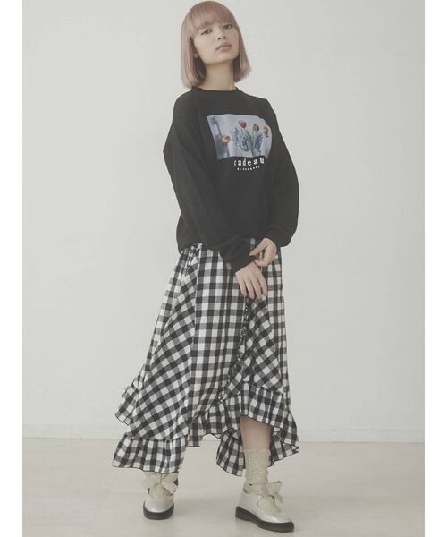 merry jenny（メリージェニー）の「bouquet トレーナー（スウェット・レディース・ブラック/オフホワイト・FREE）」の15枚目の写真