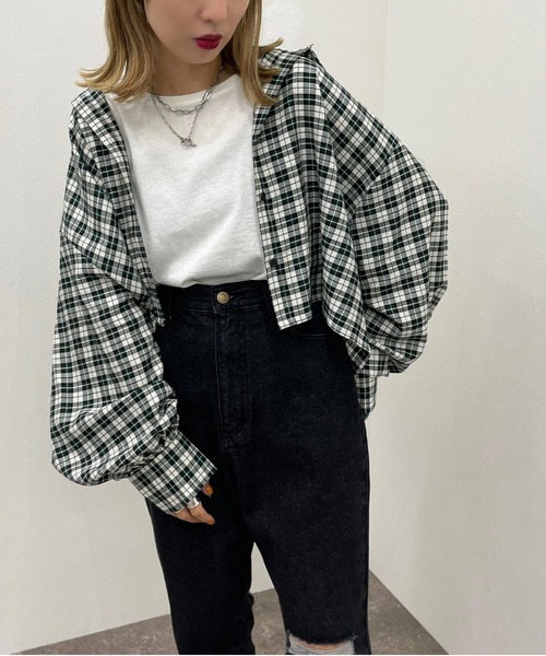 apres jour mignon（アプレジュールミニョン）の「アソートショートチェックシャツ 【ZOZOTOWN限定アイテム】（シャツ/ブラウス・レディース・マスタード/ブラック/グリーン系その他/ブラック系その他/グリーン/ブルー系その他・X-LARGE/フリー）」の4枚目の写真