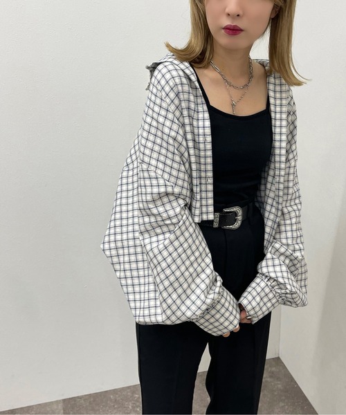 apres jour mignon（アプレジュールミニョン）の「アソートショートチェックシャツ 【ZOZOTOWN限定アイテム】（シャツ/ブラウス・レディース・マスタード/ブラック/グリーン系その他/ブラック系その他/グリーン/ブルー系その他・X-LARGE/フリー）」の5枚目の写真