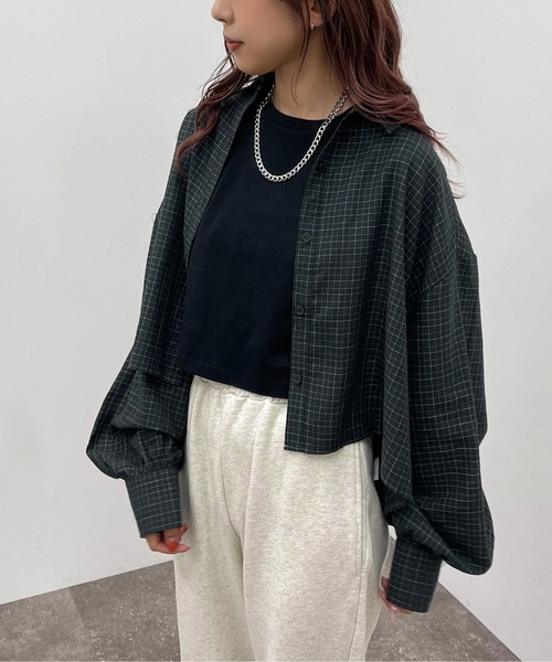 apres jour mignon（アプレジュールミニョン）の「アソートショートチェックシャツ 【ZOZOTOWN限定アイテム】（シャツ/ブラウス・レディース・マスタード/ブラック/グリーン系その他/ブラック系その他/グリーン/ブルー系その他・X-LARGE/フリー）」の3枚目の写真