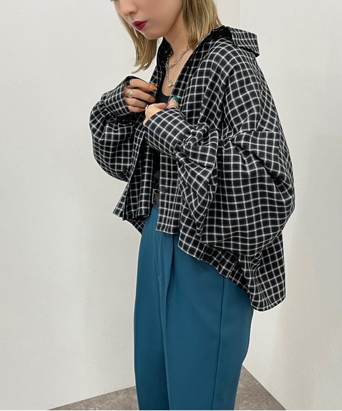 apres jour mignon（アプレジュールミニョン）の「アソートショートチェックシャツ 【ZOZOTOWN限定アイテム】（シャツ/ブラウス・レディース・マスタード/ブラック/グリーン系その他/ブラック系その他/グリーン/ブルー系その他・X-LARGE/フリー）」の9枚目の写真