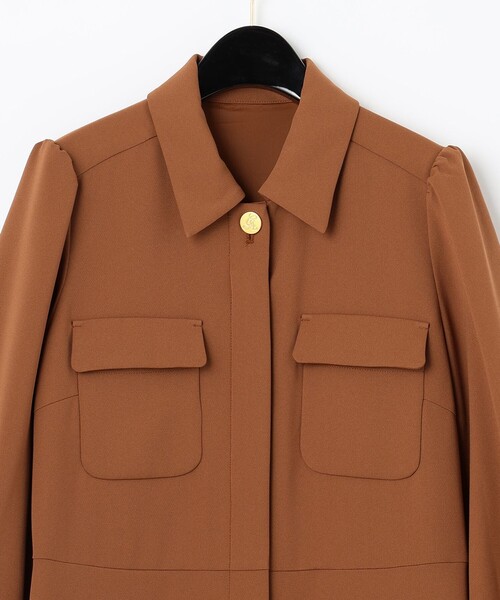 グレースコンチネンタル　ミリタリーフロントジップワンピース セール】ミリタリーフロントジップワンピース（ワンピース