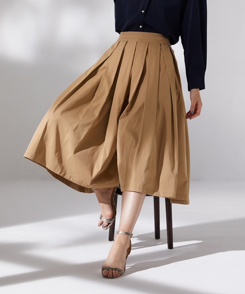 SAISON DE PAPILLON（セゾンドパピヨン）の「プリーツスカート風ガウチョパンツ（その他パンツ・レディース・ブラック/キャメル/ベージュ/ブルー・M/S/L）」の4枚目の写真
