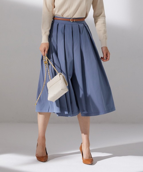 SAISON DE PAPILLON（セゾンドパピヨン）の「プリーツスカート風ガウチョパンツ（その他パンツ・レディース・ブラック/キャメル/ベージュ/ブルー・M/S/L）」の22枚目の写真