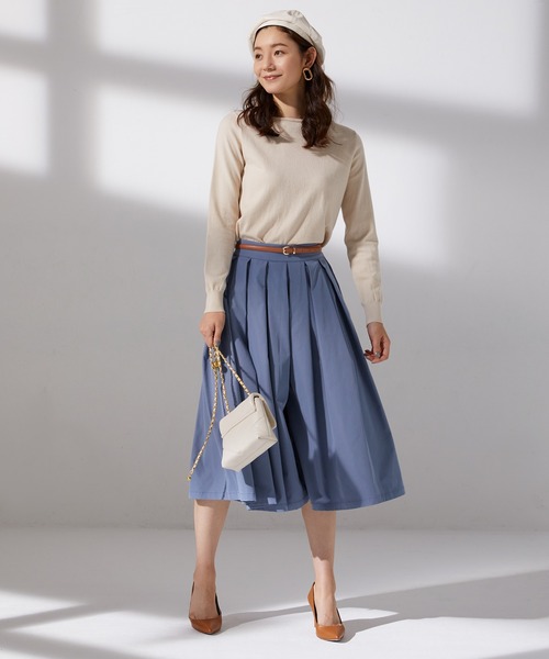 SAISON DE PAPILLON（セゾンドパピヨン）の「プリーツスカート風ガウチョパンツ（その他パンツ・レディース・ブラック/キャメル/ベージュ/ブルー・M/S/L）」の11枚目の写真