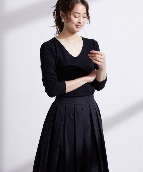 SAISON DE PAPILLON（セゾンドパピヨン）の「プリーツスカート風ガウチョパンツ（その他パンツ・レディース・ブラック/キャメル/ベージュ/ブルー・M/S/L）」の5枚目の写真