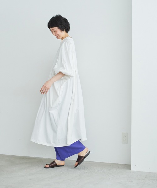 note et silence (ノートエシロンス)の「◇【AMB100貨】マルチエフェクトジャージー タックギャザーワンピース(ワンピース・レディース・ブラック/カーキ/ホワイト・FREE)」の17枚目の写真