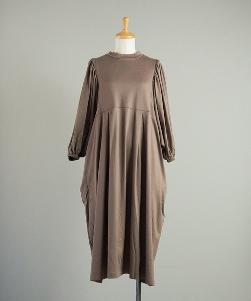 note et silence (ノートエシロンス)の「◇【AMB100貨】マルチエフェクトジャージー タックギャザーワンピース(ワンピース・レディース・ブラック/カーキ/ホワイト・FREE)」の19枚目の写真