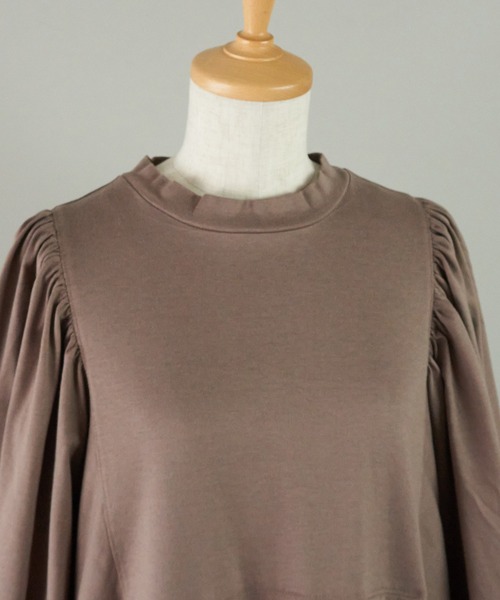 note et silence (ノートエシロンス)の「◇【AMB100貨】マルチエフェクトジャージー タックギャザーワンピース(ワンピース・レディース・ブラック/カーキ/ホワイト・FREE)」の22枚目の写真