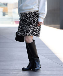 Ray BEAMS | Ray BEAMS / ヒョウ柄 ジャカード ミニ スカート(スカート)